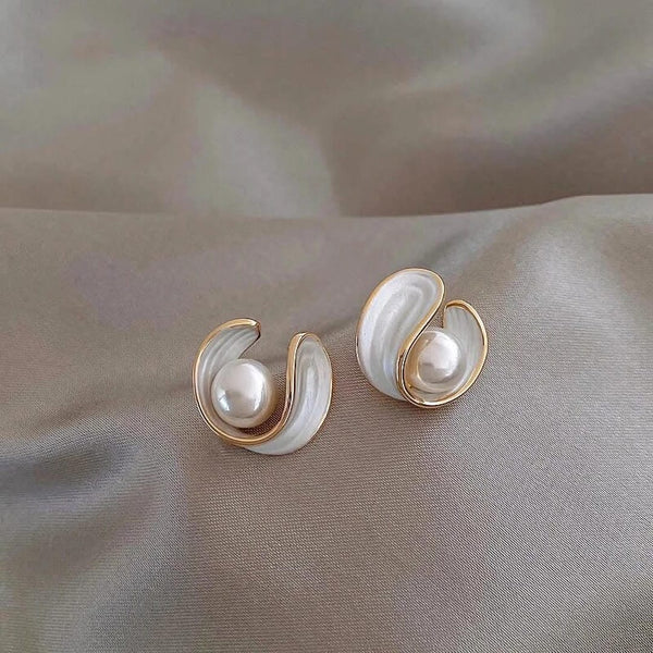 Elegantiški balti opalo papuošalai